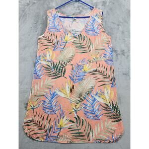 Palmwave Hawaii Dress Size XL Coral Reef Tropical Drawstring Waist Swim Cover Up